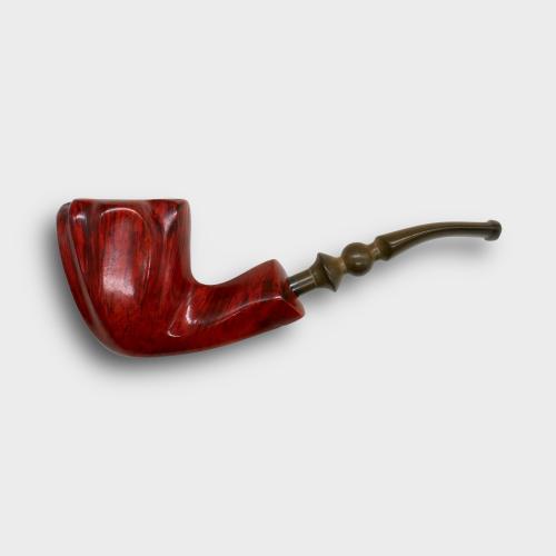 SLIGHT SECONDS Erik Nording Freehand Orange Grain 2 Fishtail Pipe (EN252)