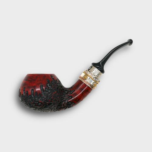 Erik Nording Double Silver Orange #3 Fishtail Pipe (EN254)