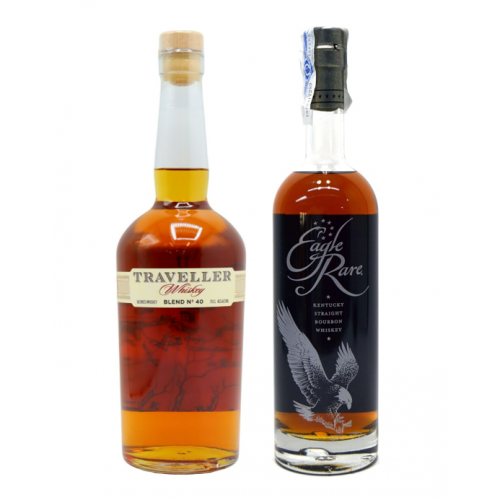 SPECIAL OFFER BUNDLE DEAL - Eagle Rare 10 Year Old Kentucky Straight Bourbon & Buffalo Trace Traveller Bourbon Whiskey