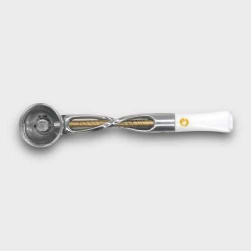Falcon Shillelagh Twist Replacement Stem - White Chrome & Gold