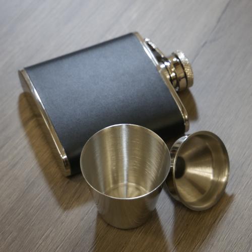 Artamis 2oz Black Flask, Cup & Funnel