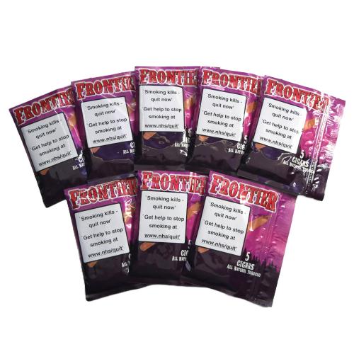 Frontier Cheroot Purple (Formerly Honey Berry) Cigars - 8 Packs of 5 (40) - Bundle Deal