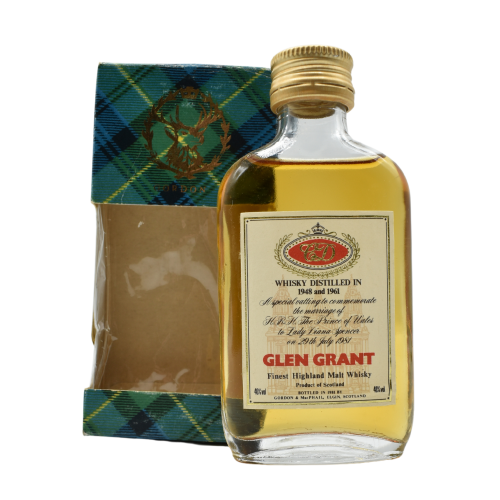 Glen Grant Gordon & Macphail 1948 & 1961 Prince of Wales & Lady Diana Marriage Commemorative Miniature - 40% 5cl