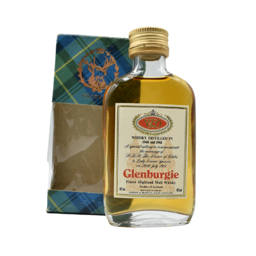 Glenburgie Gordon & Macphail 1948 & 1961 Prince of Wales & Lady Diana Marriage Commemorative Miniature - 40% 5cl