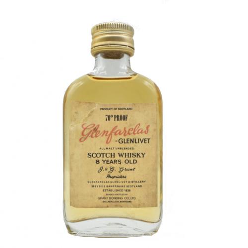 Glenfarclas Glenlivet 8 Year Old 70 Proof Bottled 1970s Miniature - 40% 5cl