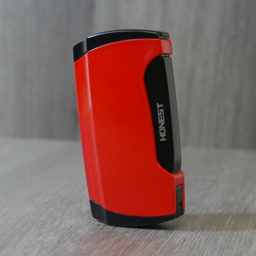 Honest Orion Jet Flame Cigar Lighter & Punch Cutter - Red (HON127)