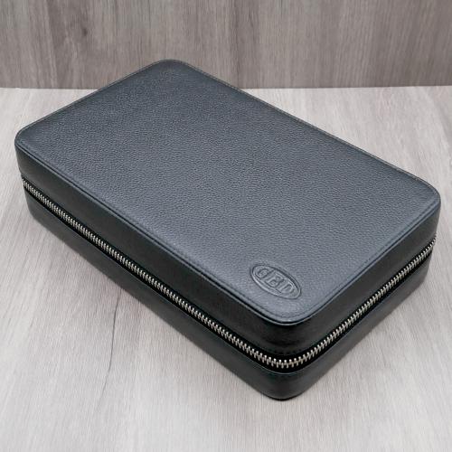 GBD Black Leather Zipped Travel Cigar Humidor