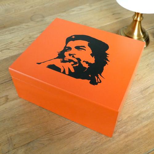 Che Humidor Matte Orange - 40 Cigar Capacity