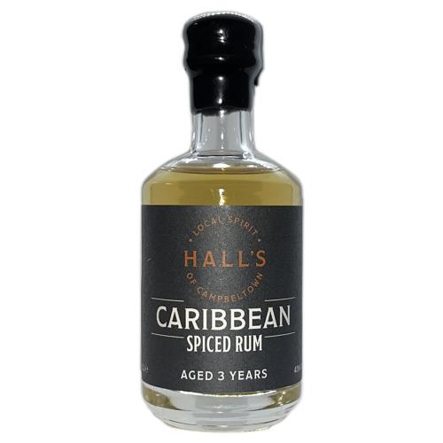 Halls Spiced Caribbean 3 Year Old Rum Miniature - 43% 5cl