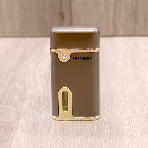 Honest Bronte Cigar Lighter - Black Windproof (HON214)