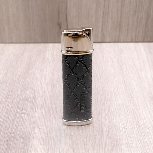 Honest Carroll Cigar Lighter - Black & Chrome Jet Lighter (HON218)