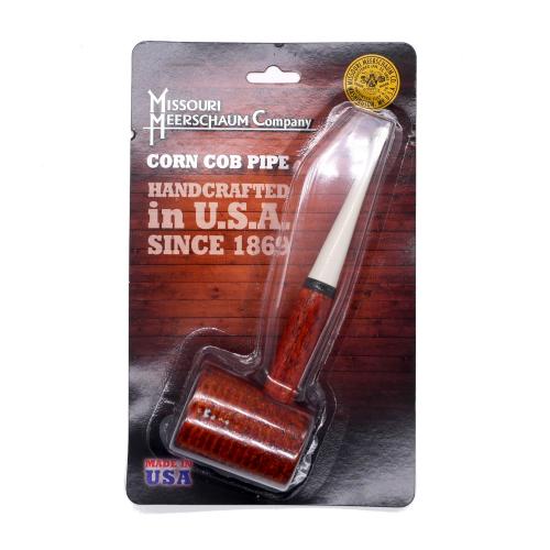 Missouri Meerschaum Iconic Legend Corn Cob Straight Fishtail Pipe - Gift Pack