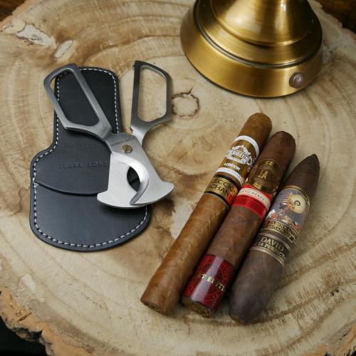 Puffer\'s Paradise Cigar Sampler - 3 Cigars & Scissor Cutter