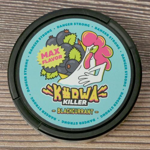 Discounted - Kurwa Killer 50mg Nicotine Pouches - Blackcurrant - 1 Tin
