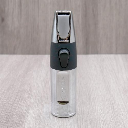 Tycoon Blazer Jet Cigar Lighter - Chrome & Black