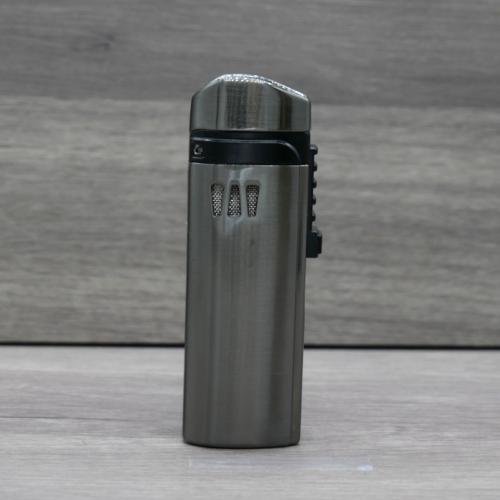 Eurojet Triple Jet Lighter with Punch Cut - Gunmetal