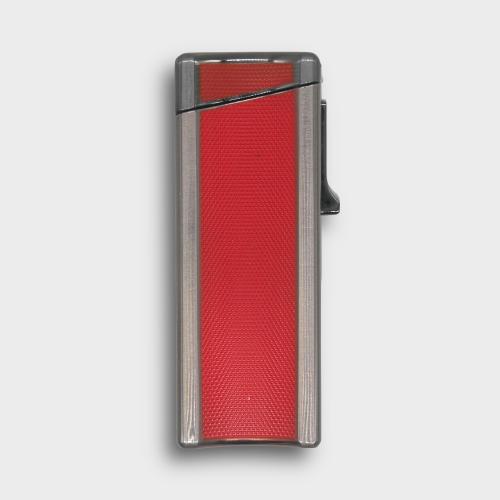 Eurojet Jet Lighter with Punch Cut and Rest - Gunmetal & Red