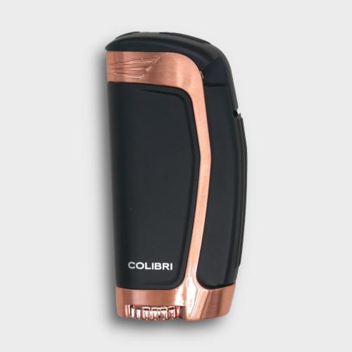 Colibri E3 Triple Jet Flame Lighter - Black & Rose Gold