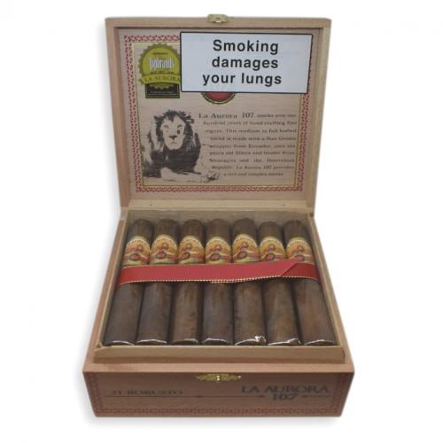 La Aurora 107 Robusto Cigar - Box of 21