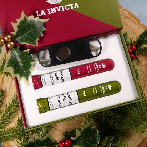 La Invicta Nicaraguan & Honduran Petit Corona Gift Box - 2 Cigars & Cutter