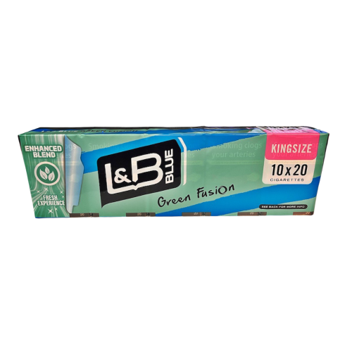 Lambert & Butler Blue Green Fusion (Formerly Fusion) Kingsize - 10 packs of 20 cigarettes (200)