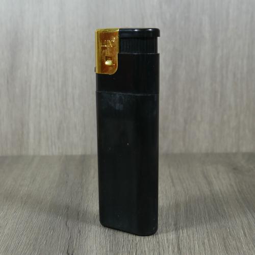 LUX Rubber & Gold Top Piezo Table Lighter