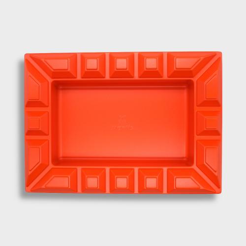 Mantis Mesa Rectangular Ashtray - Orange - 16 Cigar Rests