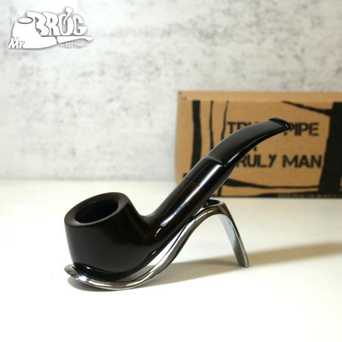 Mr Brog Alfa 98 Metal Filter Fishtail Briar Pipe (MB2337)