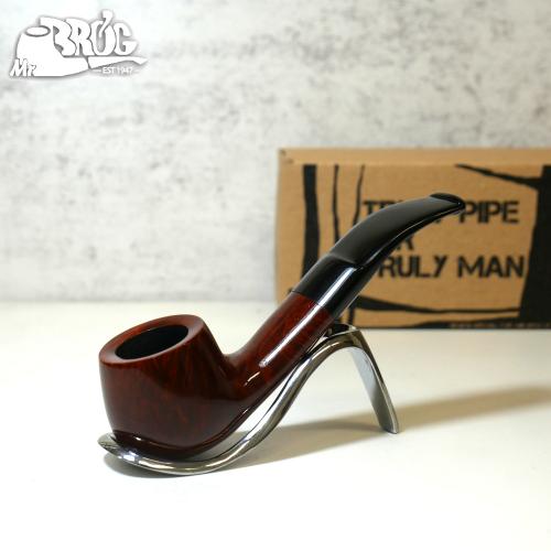 Mr Brog Alfa 98 Metal Filter Fishtail Briar Pipe (MB2340)