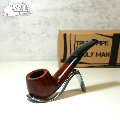 Mr Brog Alfa 98 Metal Filter Fishtail Briar Pipe (MB2344)