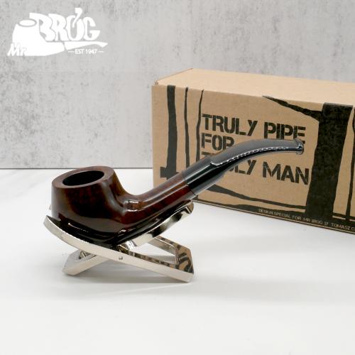 Mr Brog Alfa 98 Metal Filter Fishtail Briar Pipe (MB3004)