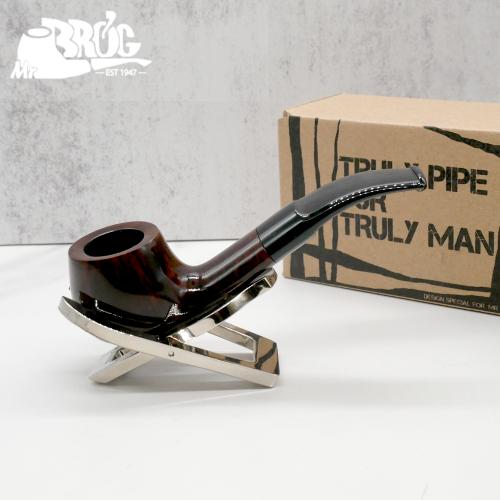 Mr Brog Alfa 98 Metal Filter Fishtail Briar Pipe (MB3005)