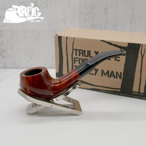 Mr Brog Alfa 98 Metal Filter Fishtail Briar Pipe (MB3008)