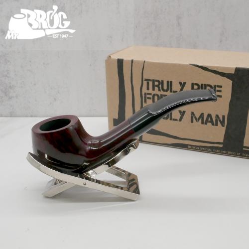 Mr Brog Alfa 98 Metal Filter Fishtail Briar Pipe (MB3009)