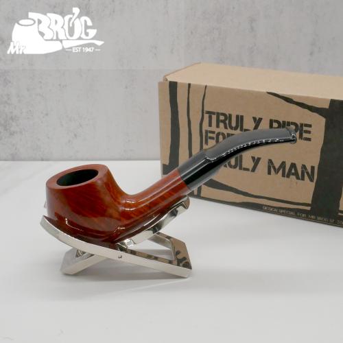 Mr Brog Alfa 98 Metal Filter Fishtail Briar Pipe (MB3010)