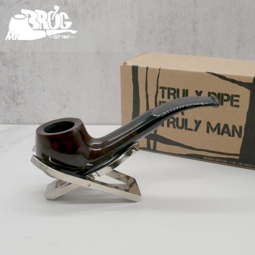 Mr Brog Alfa 98 Metal Filter Fishtail Briar Pipe (MB3013)