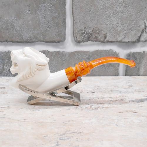 Meerschaum Small Tiger Bent Fishtail Pipe (MEER350)