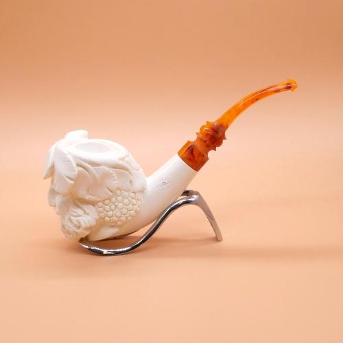 Meerschaum Large Bacchus Bent Fishtail Pipe (MEER361)