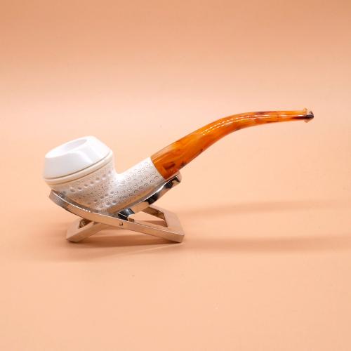 Meerschaum Small Smooth Bent Fishtail Pipe (MEER376)