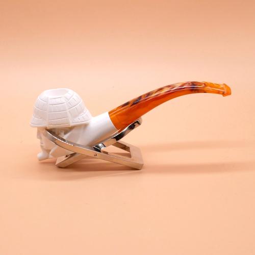 Meerschaum Small Sherlock Holmes Bent Fishtail Pipe (MEER381)