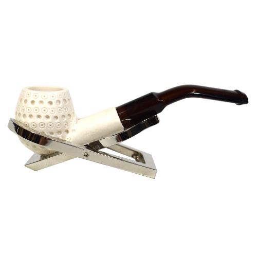 Meerschaum Mini Lattice Bent Fishtail Pipe (MEER70)