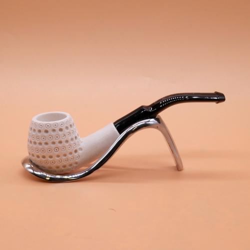 Meerschaum Mini Lattice Bent Fishtail Pipe (MEER70)