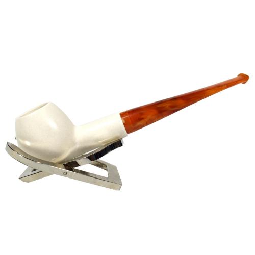 Meerschaum Standard Apple Smooth Straight Fishtail Pipe (MEER74)