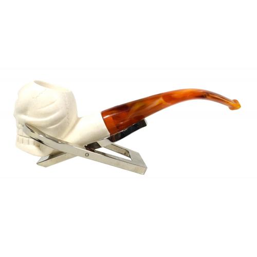 Meerschaum Standard Skull Bent Fishtail Pipe (MEER81)