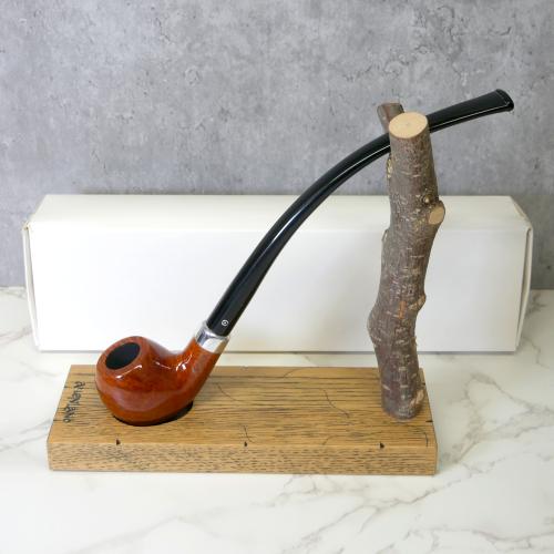 Molina Longus Light Bent 9mm Filter Fishtail Churchwarden Pipe (ML43)