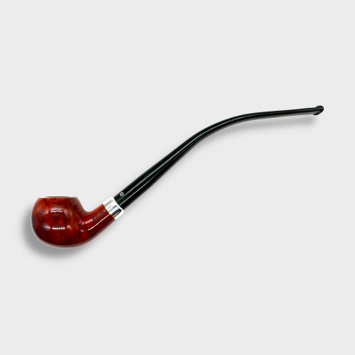 Molina Longus Terracotta Bent 9mm Filter Fishtail Churchwarden Pipe (ML54)