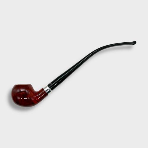 Molina Longus Terracotta Bent 9mm Filter Fishtail Churchwarden Pipe (ML55)