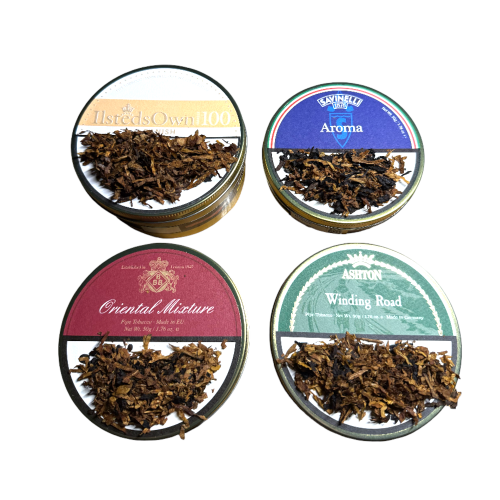 Mixed Brand Selection Pipe Tobacco Sampler - 4 x 10g