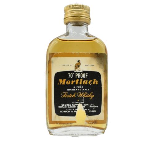 Mortlach 70 Proof Bottled 1970s Gordon & MacPhail Whisky Miniature - 40% 5cl