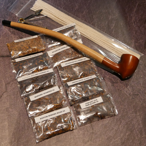 Bens Mr Brog Arragorn Smokers Dream Churchwarden Pipe Tobacco Sampler - Pipe & 10 x 5g